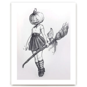 Pumpkin Witch Print